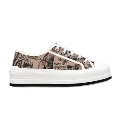 Pre-owned Dior Wmns Walk'n' Platform 'plan De Paris - Beige' | Brown | Women's Size 35.5