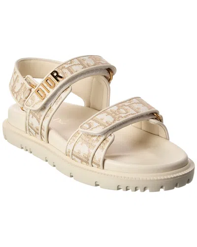 Dior Act Canvas & Leather Sandal In Multi