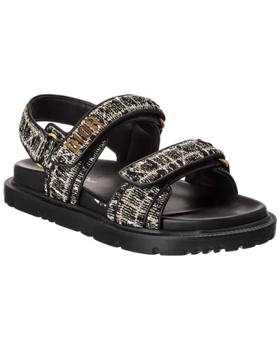 Dior Act Tweed & Leather Sandal