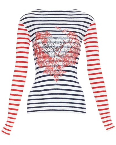 Pre-owned Dior Amour D-royaume Damour Striped Heart Sweater