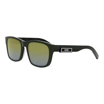 Dior B23s2f55h7 Square Mirror Lens Sunglasses In Black