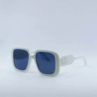 Pre-owned Dior Bobby S2u 95b0 Ivory/blue 55-19-140 Sunglasses