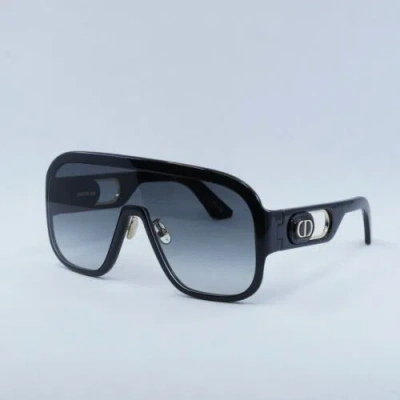 Pre-owned Dior Bobbysport M1u 10a1 Shiny Black/gradient Smoke 00--135 Sunglasses Ne... In Gray