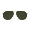 Dior Cannage A3u B0c0 Oro Sunglasses In Green