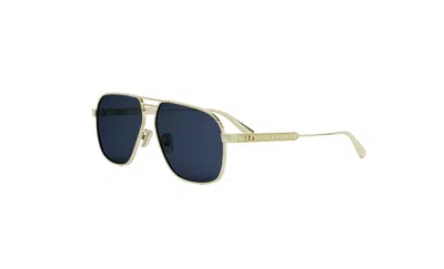 Dior Cannage A3u Blue Pilot Ladies Sunglasses Cd40184u 10v 58