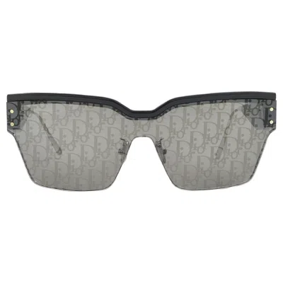 Dior Club M4u Smoke Mirror Logo Shield Ladies Sunglasses Cd40090u 01c 00 In Black
