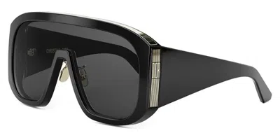 Dior Graphique M2u Smoke Shield Ladies Sunglasses Cd40218u 01a In Black