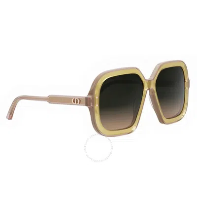 DIOR DIOR DIORHIGHLIGHT S1I GREEN GRADIENT SQUARE LADIES SUNGLASSES CD40123I 39P 57