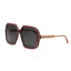 Dior Highlight S1i Smoke Square Ladies Sunglasses Cd40123i 71a 57