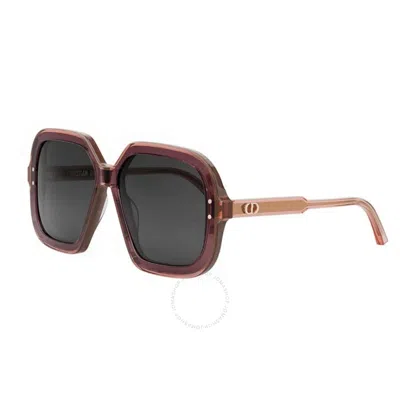 Dior Highlight S1i Smoke Square Ladies Sunglasses Cd40123i 71a 57 In Brown