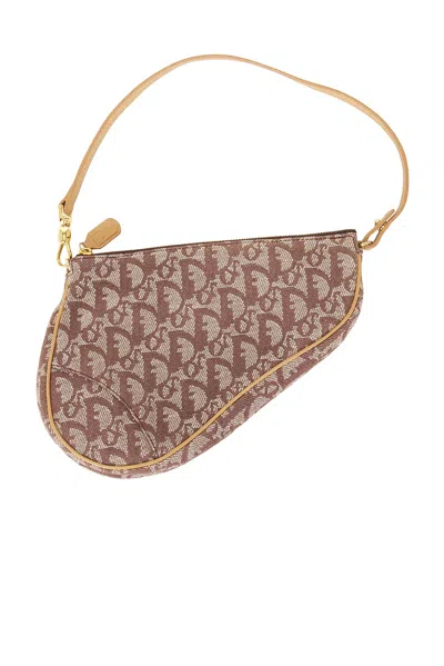 Pre-owned Dior Issimo Pochette Saddle Bag In Brown