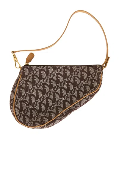 Pre-owned Dior Issimo Pochette Saddle Bag In Brown