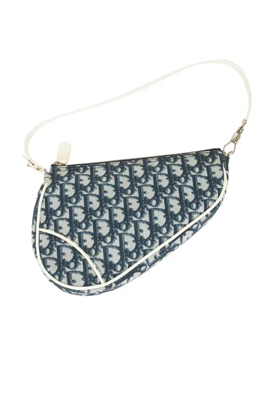 Pre-owned Dior Issimo Pochette Saddle Bag In Navy