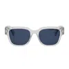 Dior Oblique S1i Square Sunglasses In Trasparente