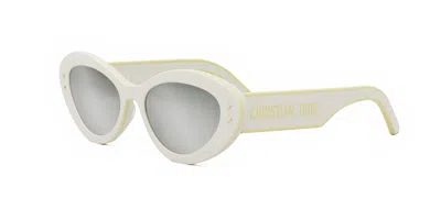Dior Pacific B1u Brown Cat Eye Ladies Sunglasses Cd40097u 25e 53 In ["white","brown"]