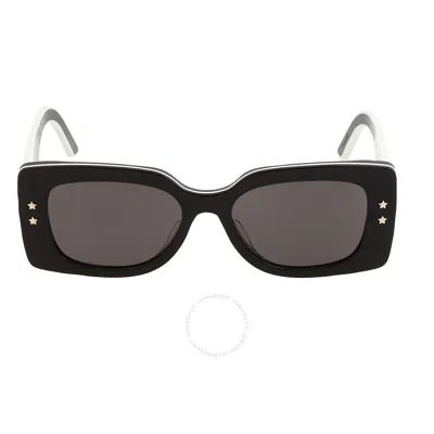 Dior Pacific S1u Dark Grey Rectangular Ladies Sunglasses Cd40098u 01a 53 In Black