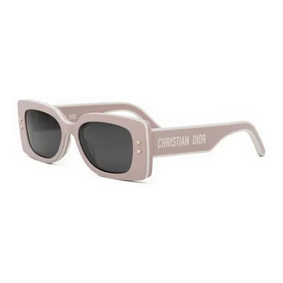 Dior Pacifics1u80b0 Rectangle Full Rim Sunglasses In Pink