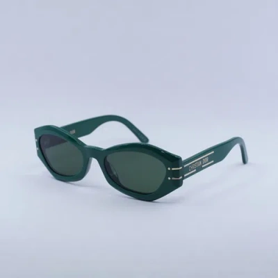 Pre-owned Dior Signature B1u 55c0 Shiny Green/green 55-20-135 Sunglasses Authentic
