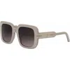 Dior Signature S11f Gradient Smoke Square Ladies Sunglasses Cd40171f 57b 55 In Brown