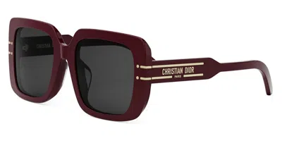 Dior Signature S11f Smoke Square Ladies Sunglasses Cd40171f 71a 55 In ["red"]