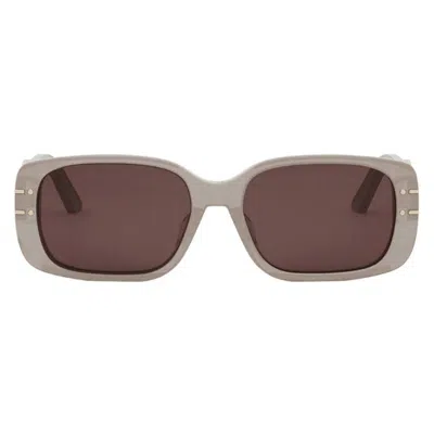 Dior Signature S12f Brown Rectangular Ladies Sunglasses Cd40176f 57e 56 In ["brown","beige"]