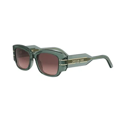 Dior Signature S13i Roviex Gradient Square Ladies Sunglasses Cd40188i 93k 52 In Green