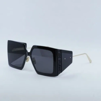Pre-owned Dior Solar S1u 10a0 Black/smoke 59-16-135 Sunglasses In Gray