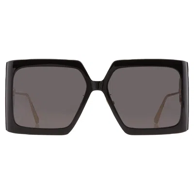 Dior Solar S1u Smoke Square Ladies Sunglasses Cd40040u 01a 59 In ["black"]