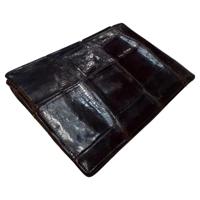 Pre-owned Dior Distressed Brown Crocodile Wallet Italy