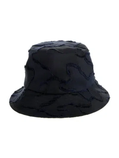 Pre-owned Dior Distressed Bucket Hat In Blue