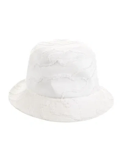 Pre-owned Dior Distressed Bucket Hat In White