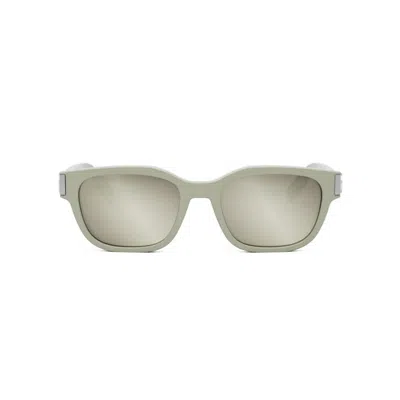 Dior Eyewear Rectangle Frame Sunglasses In Beige