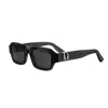 Dior Oblique S2i 52mm Rectangular Sunglasses In Black