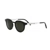 Dior Tag R1i 49mm Small Round Sunglasses In 01n - Black