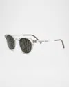 Dior Tag R1i 49mm Small Mirror Round Sunglasses In Gryosmkmr