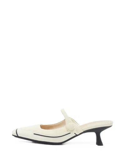 Pre-owned Dior D-motion Mules In Neutrals