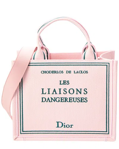 Dior Dnu Inv  Book Small Canvas Tote In Pink