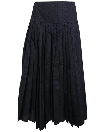 Pre-owned Dior Dotted Tulle Pleated Midi Skirt, Size Fr 36 (authentic Pre-loved)