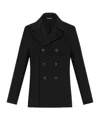Dior Double-breasted Cashmere Coat In Black
