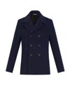 Dior Double-breasted Casual Coat In Black