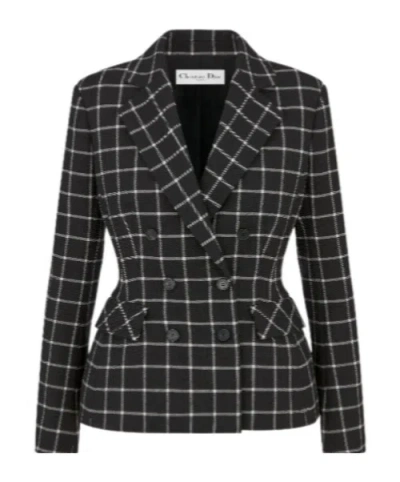 Dior Double-breasted Casual Jacket In Black