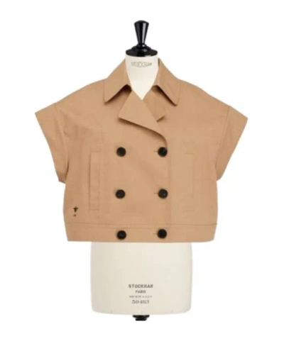Dior Double-breasted Casual Jacket In Nude