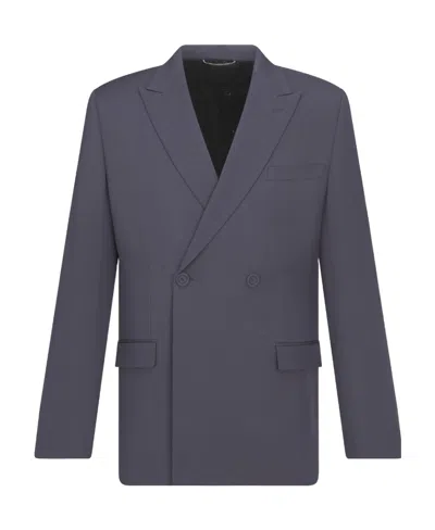 Dior Double-breasted Suit Jacket In Black