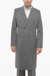 DIOR DOUBLE-BREASTED VIRGIN WOOL COAT WITH FLUSH POCKETS