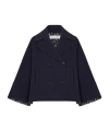 Dior Double-breasted Wool Coat In Black
