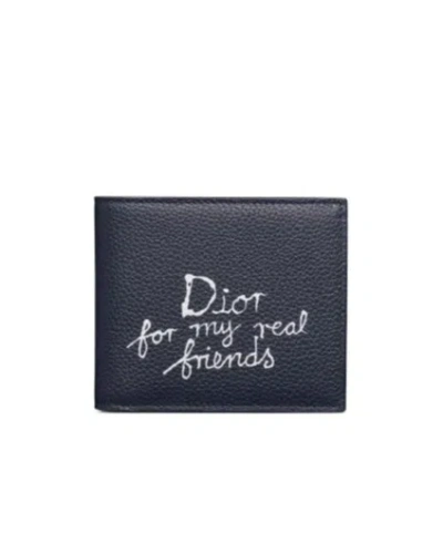 Dior Double-fold Wallet In Black
