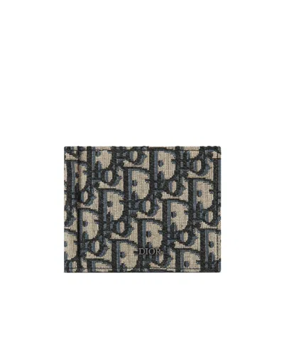 Dior Double-folded Logo Wallet In Black
