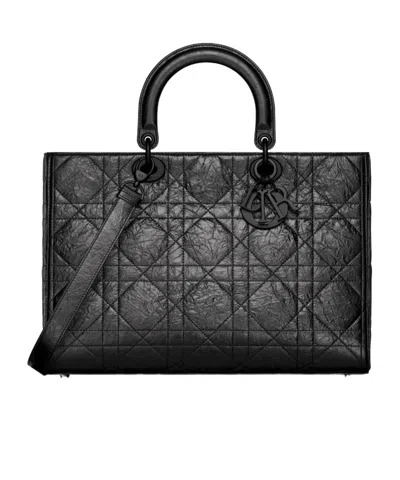 Dior Double Handle Shoulder Bag In Black
