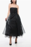 Dior Double-layered Strapless Dress With Side Zip