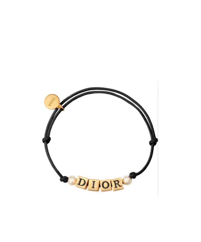 Dior Double Rope Bracelet In Black